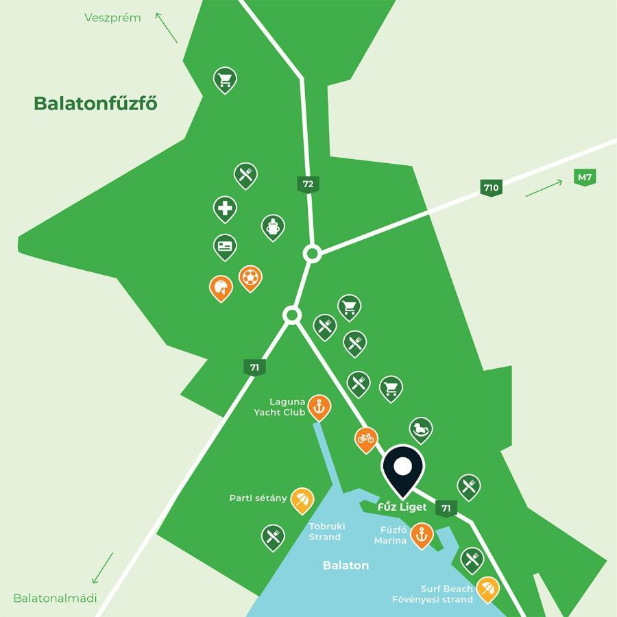 Fuzliget Surf Garden Apartment Balatonfuzfo Luaran gambar